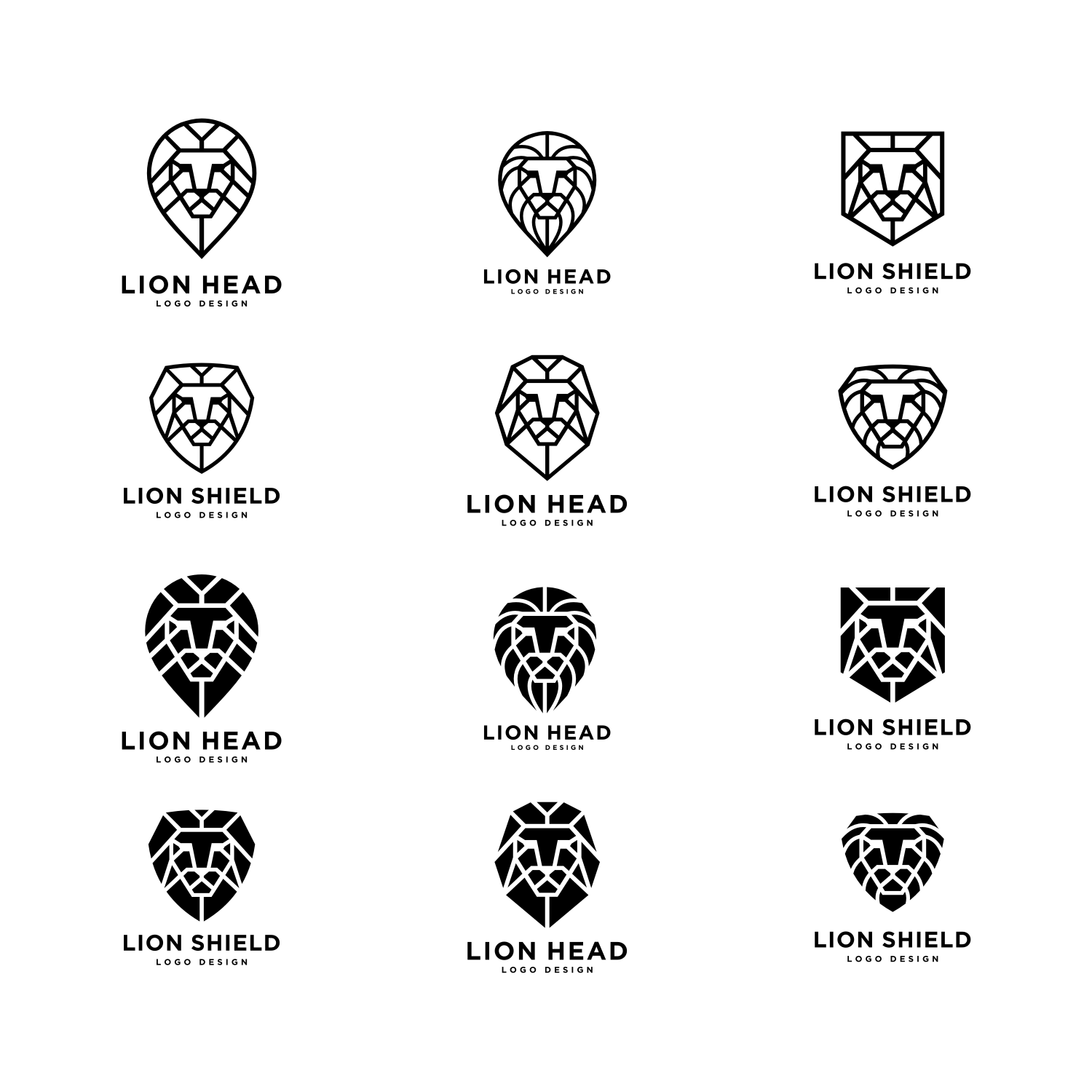 Lion King Shield Logo Vector Design Masterbundles