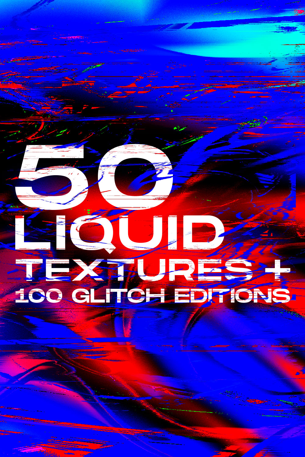 Liquid and Glitch Textures Facebook image.
