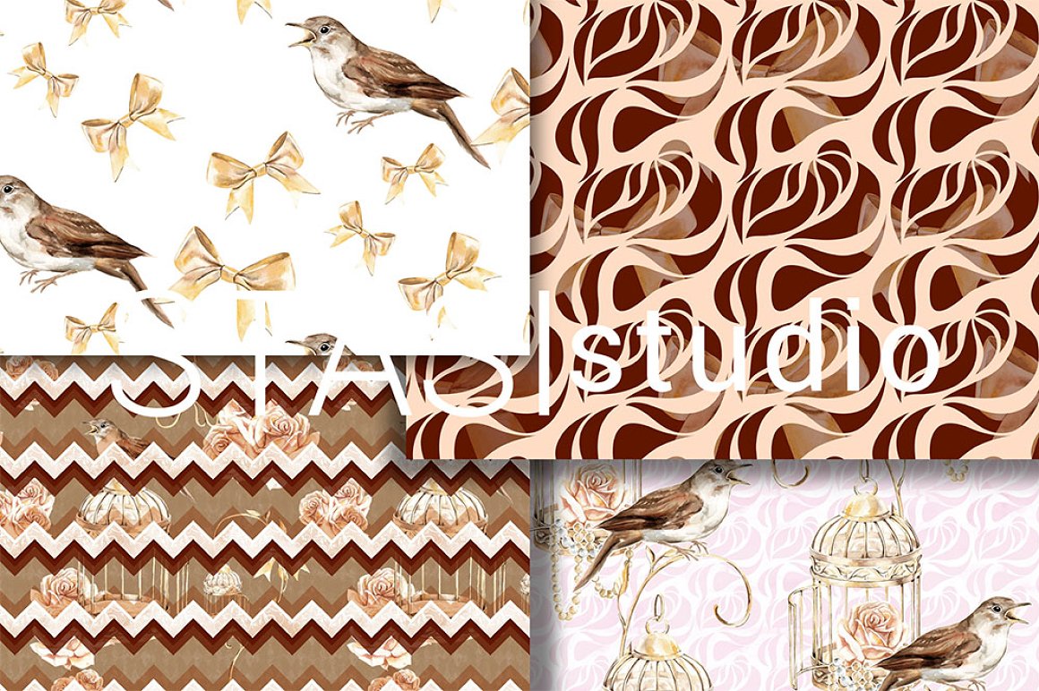 Royal nightingale patterns.