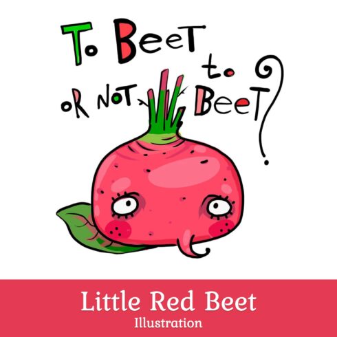 Little red beet - illustration.