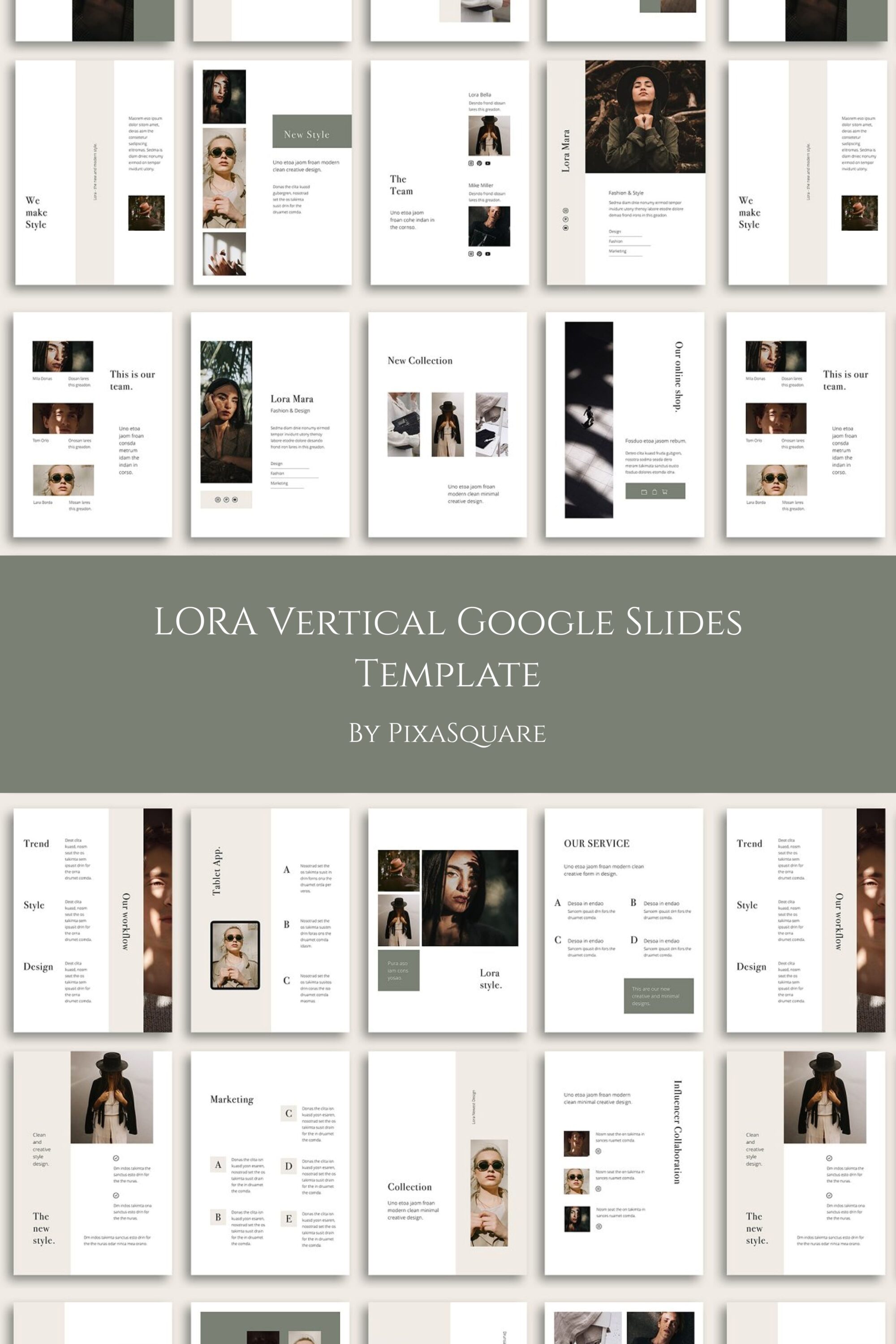 lora vertical google slides template 03