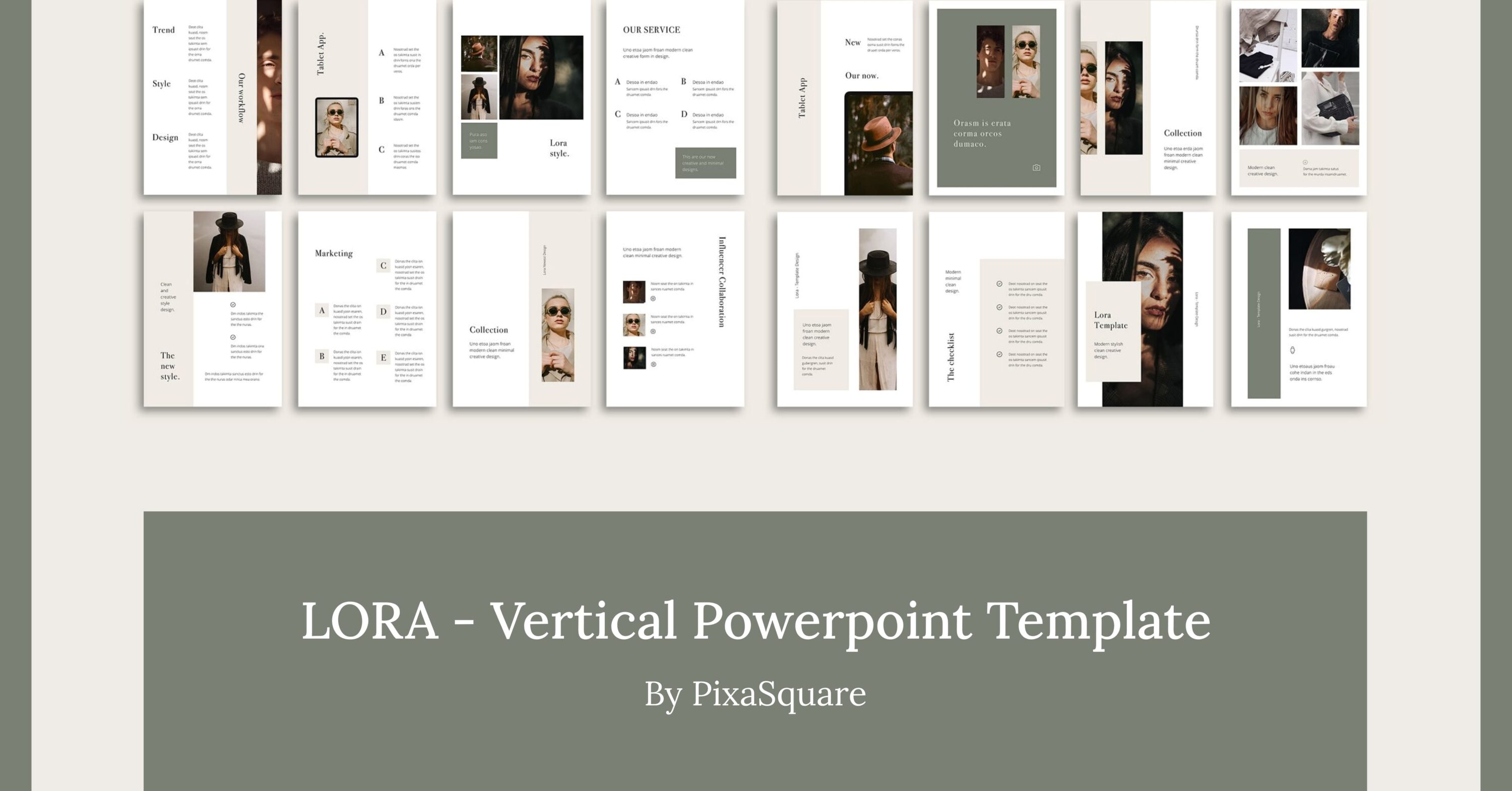 LORA - Vertical Powerpoint Template – MasterBundles