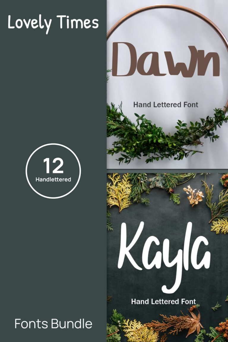 Lovely Times – 12 Handlettered Fonts Bundle – MasterBundles
