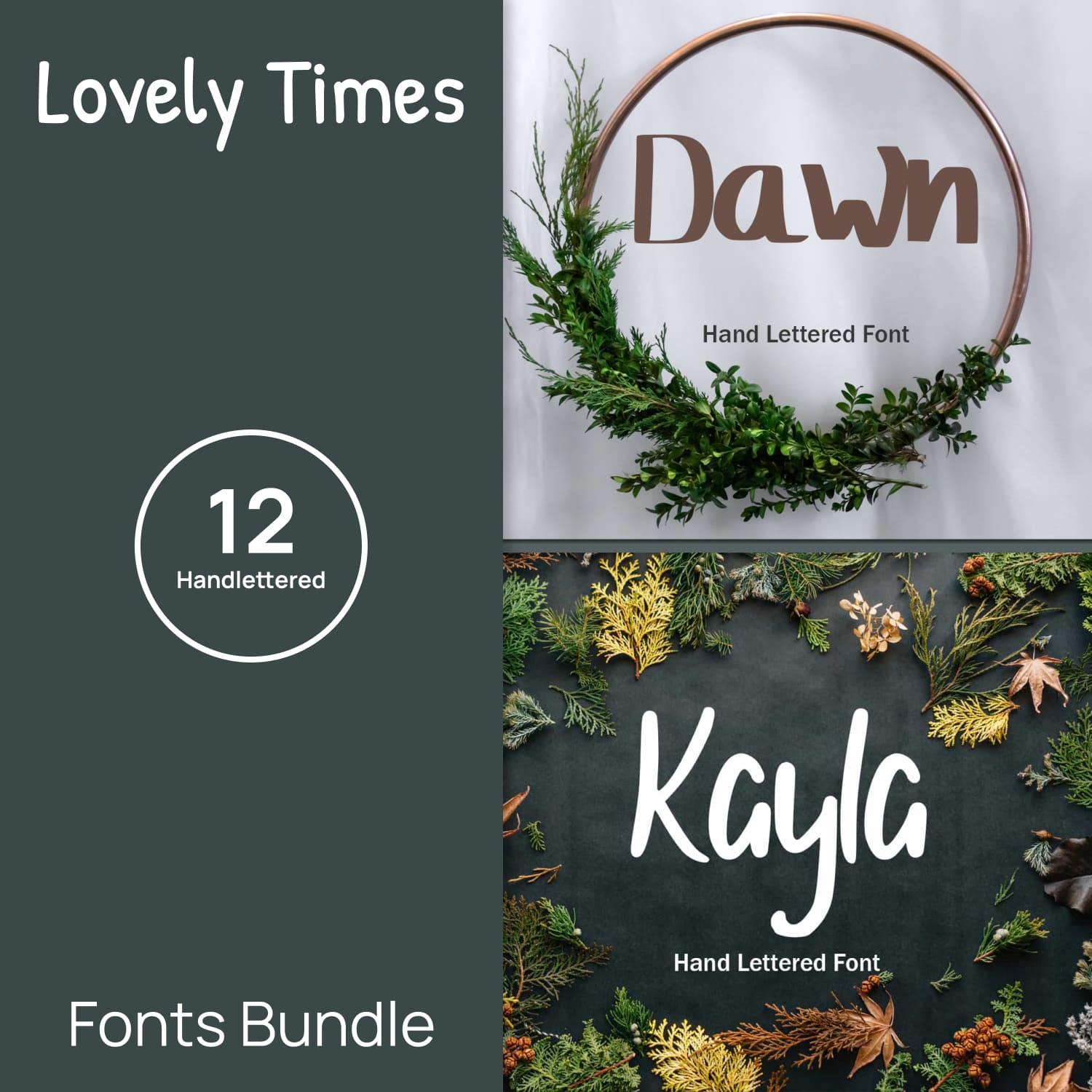 Lovely Times – 12 Handlettered Fonts Bundle.