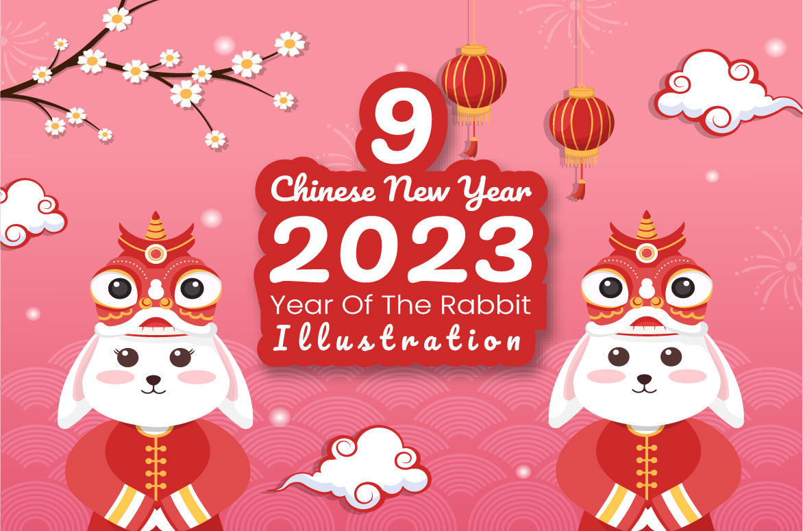 9 Chinese Lunar New Year 2023 Day Illustration facebook image.
