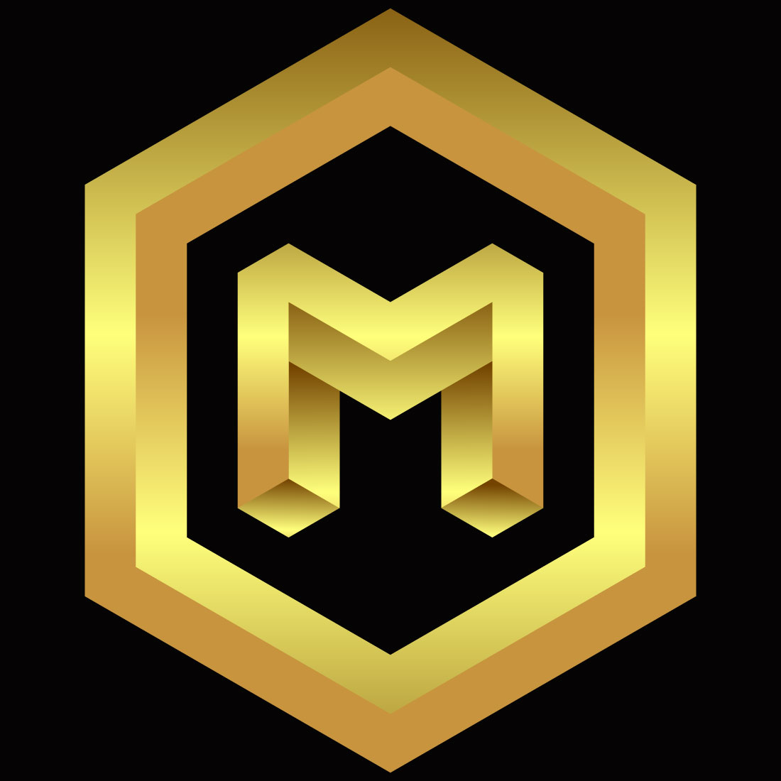 Luxury Gold M Letter Logo Icon . Initial Letter M Design Vector Luxury Gold  Color.Print monogram initials stamp line art vintage symbol. Stock Vector |  Adobe Stock