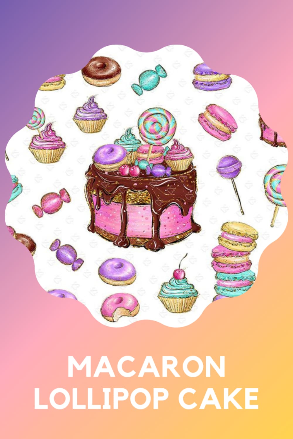 macaron lollipop cake 1
