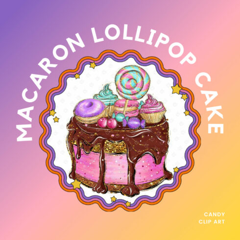 Candy Clip Art, macaron lollipop cake cupcake donut Clipart.