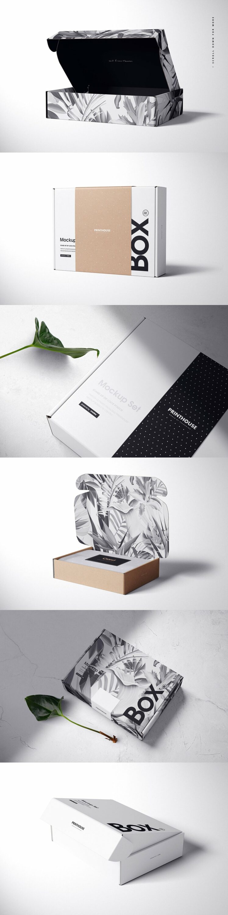 A selection of images of mailing box with a lovely design.