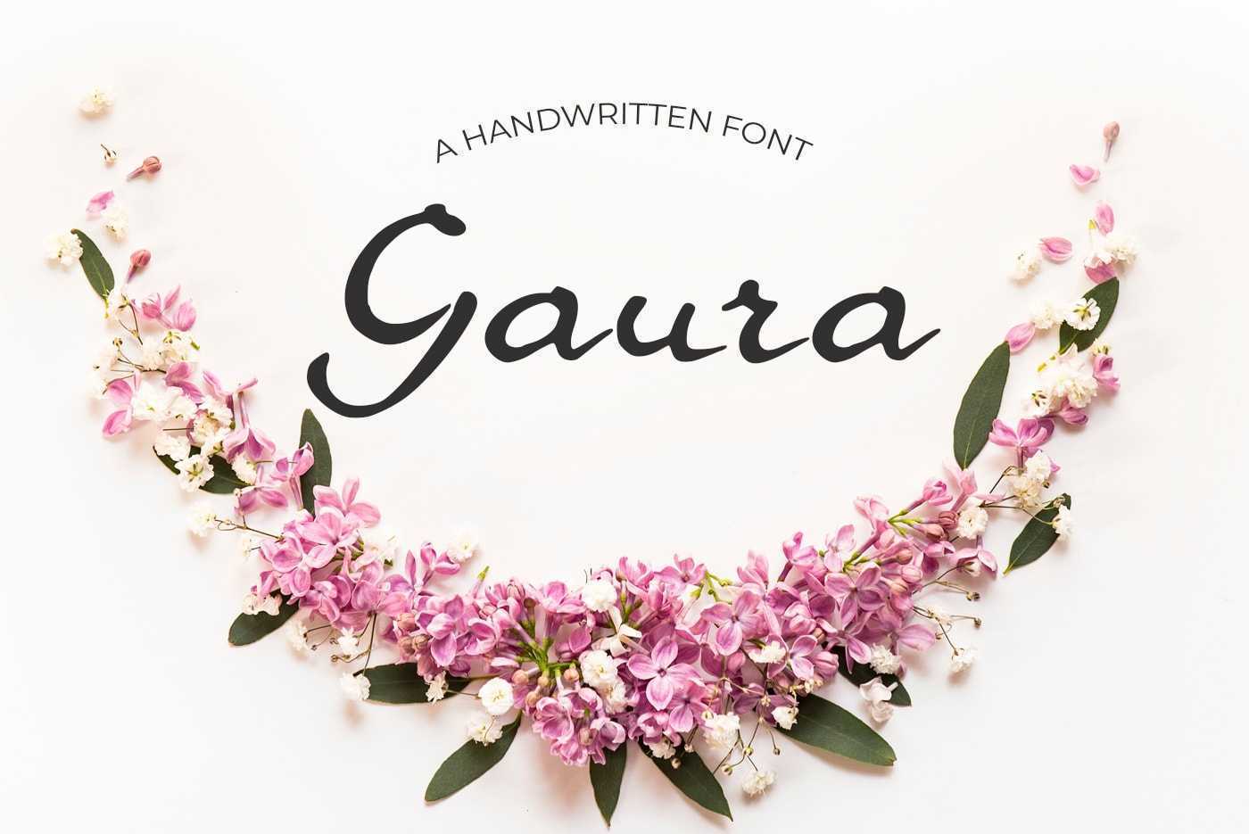 Tenderness font with flowers.
