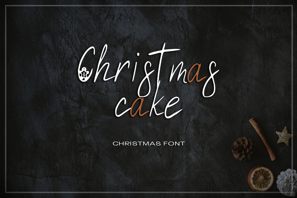 Black background with a minimalistic Christmas font.