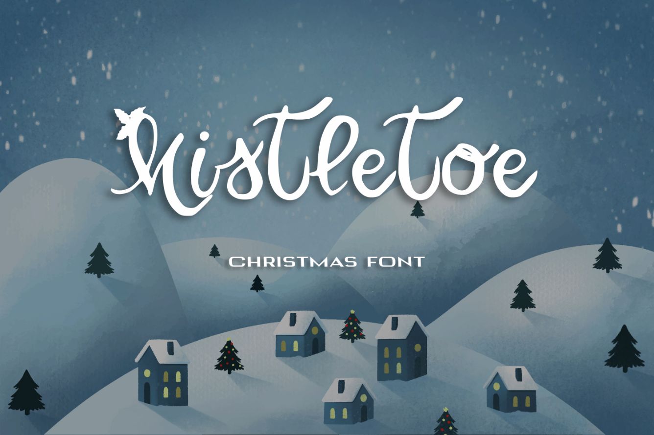 Stylish delicate font for Christmas cards.