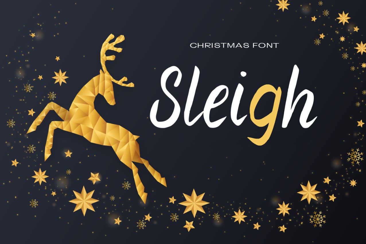 Luxury illustration with a black background and gold Christmas elements.