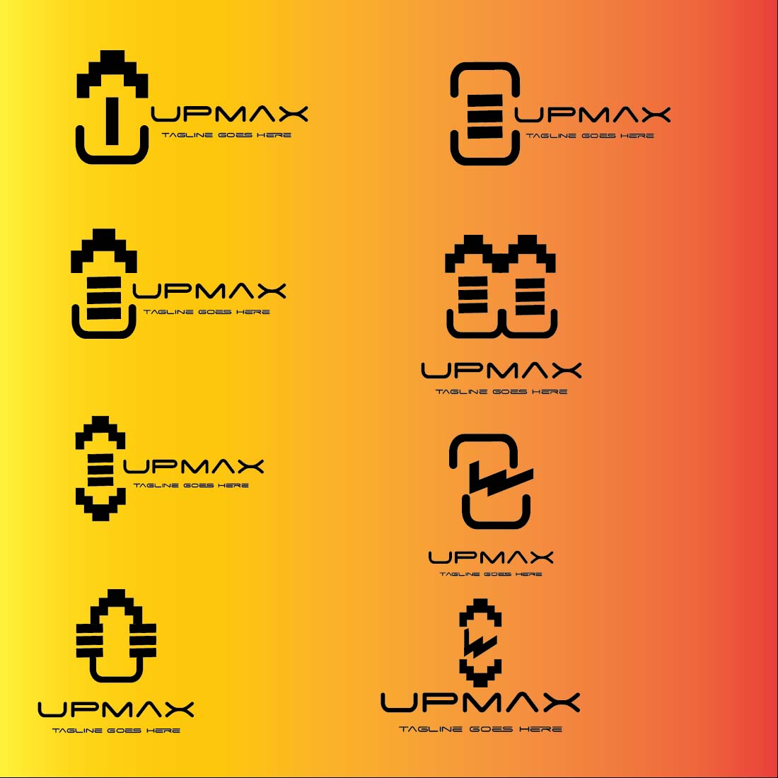 Unique Eco Battery Logo Templates cover image.