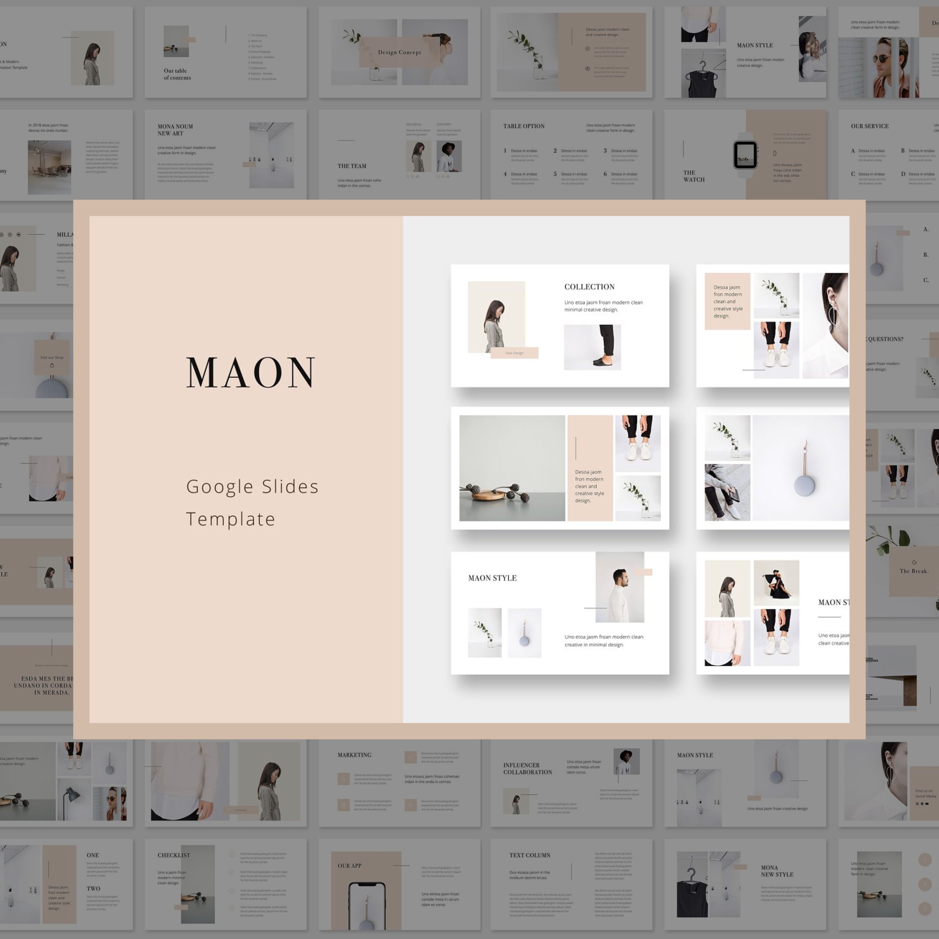 MAON - Google Slides Template cover.