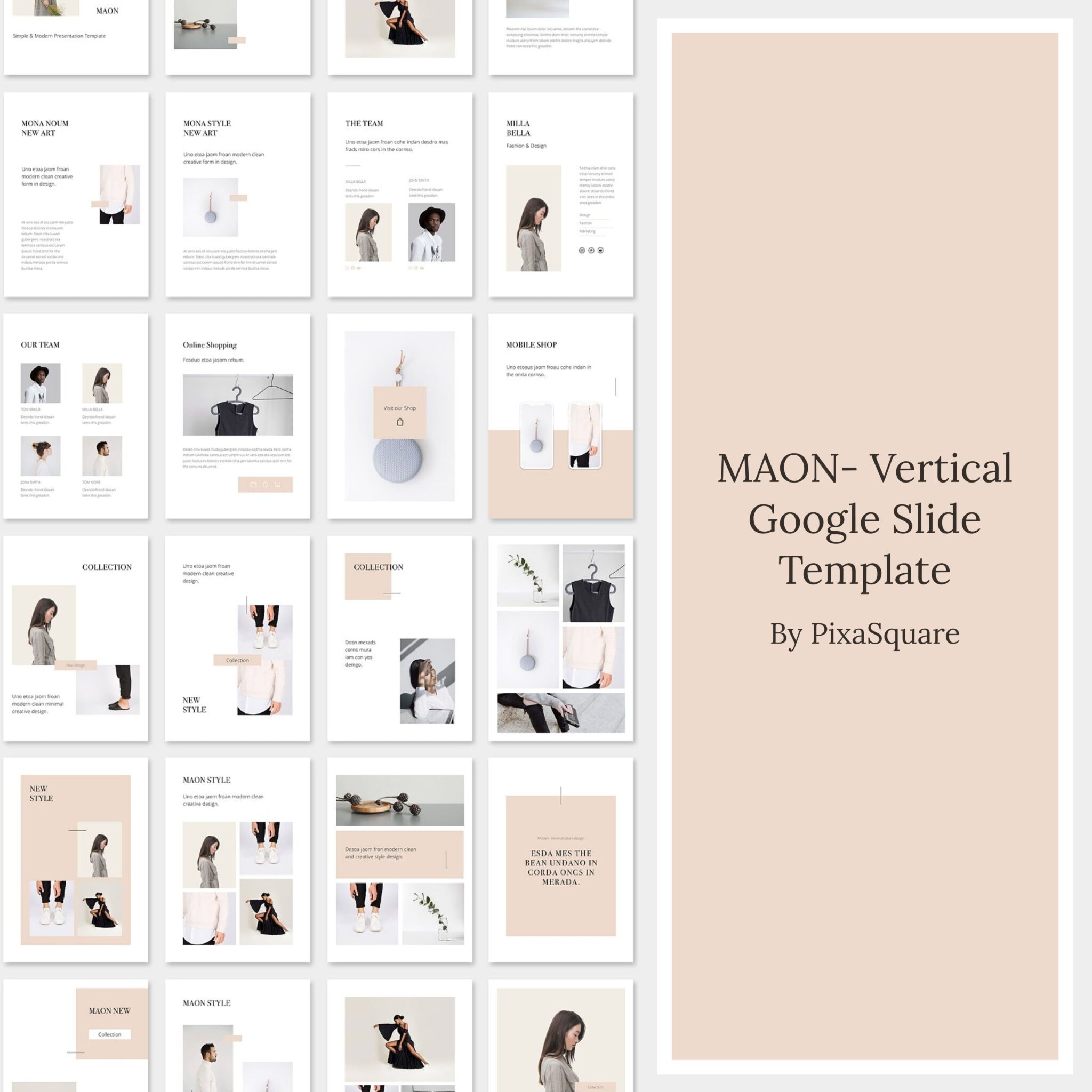 MAON Vertical Google Slide Template – MasterBundles