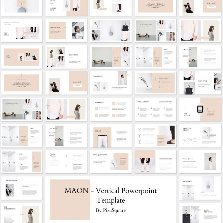 MAON - Vertical Powerpoint Template – MasterBundles