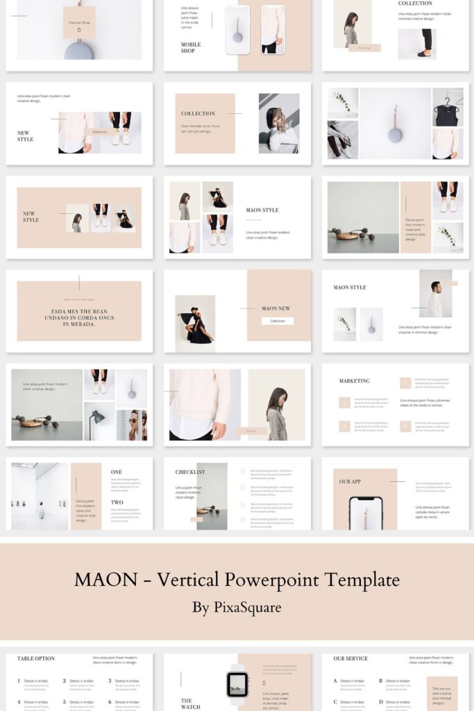 MAON - Vertical Powerpoint Template – MasterBundles