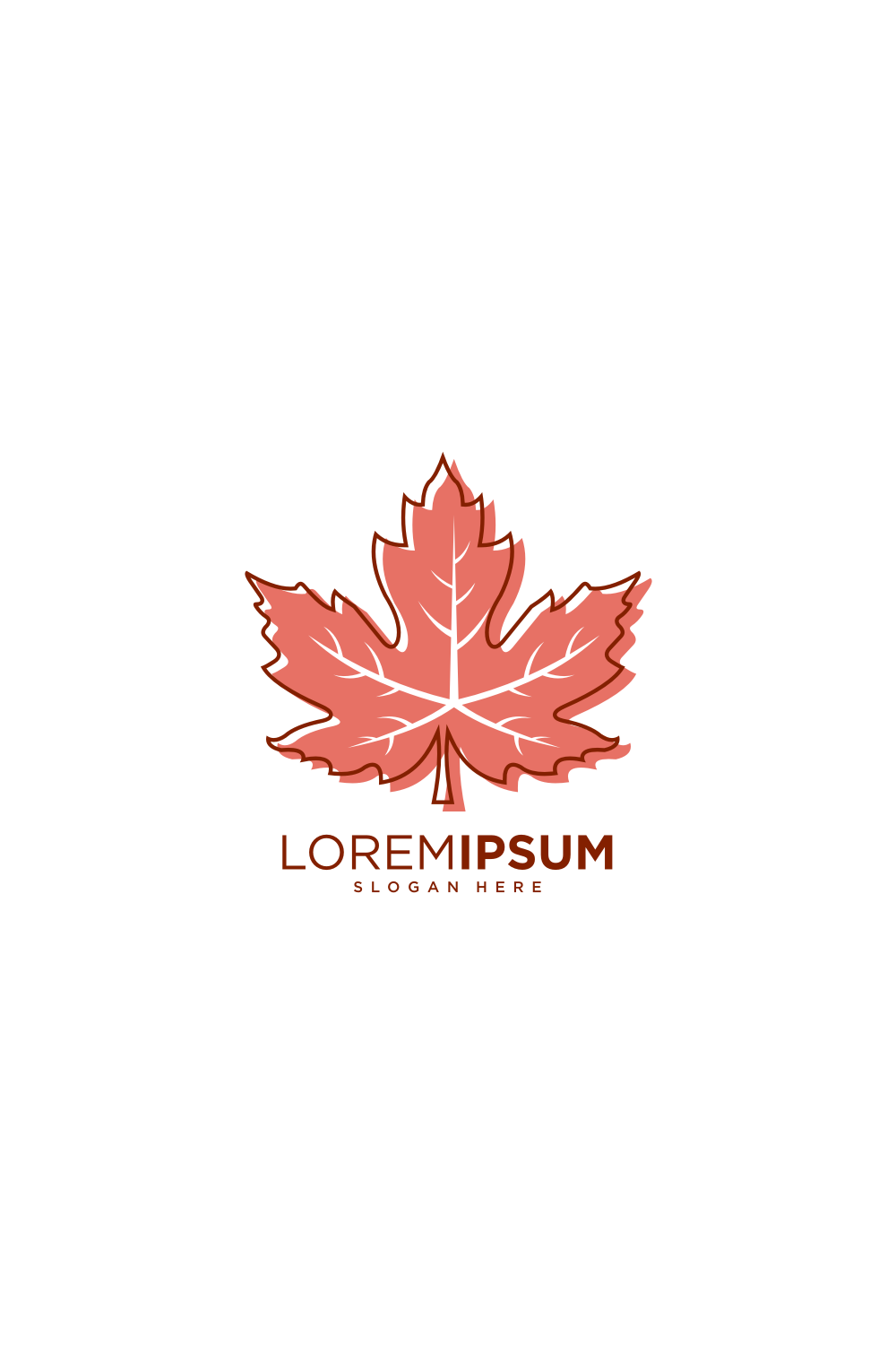 Maple Leaf Logo Vector Design Pinterest image.