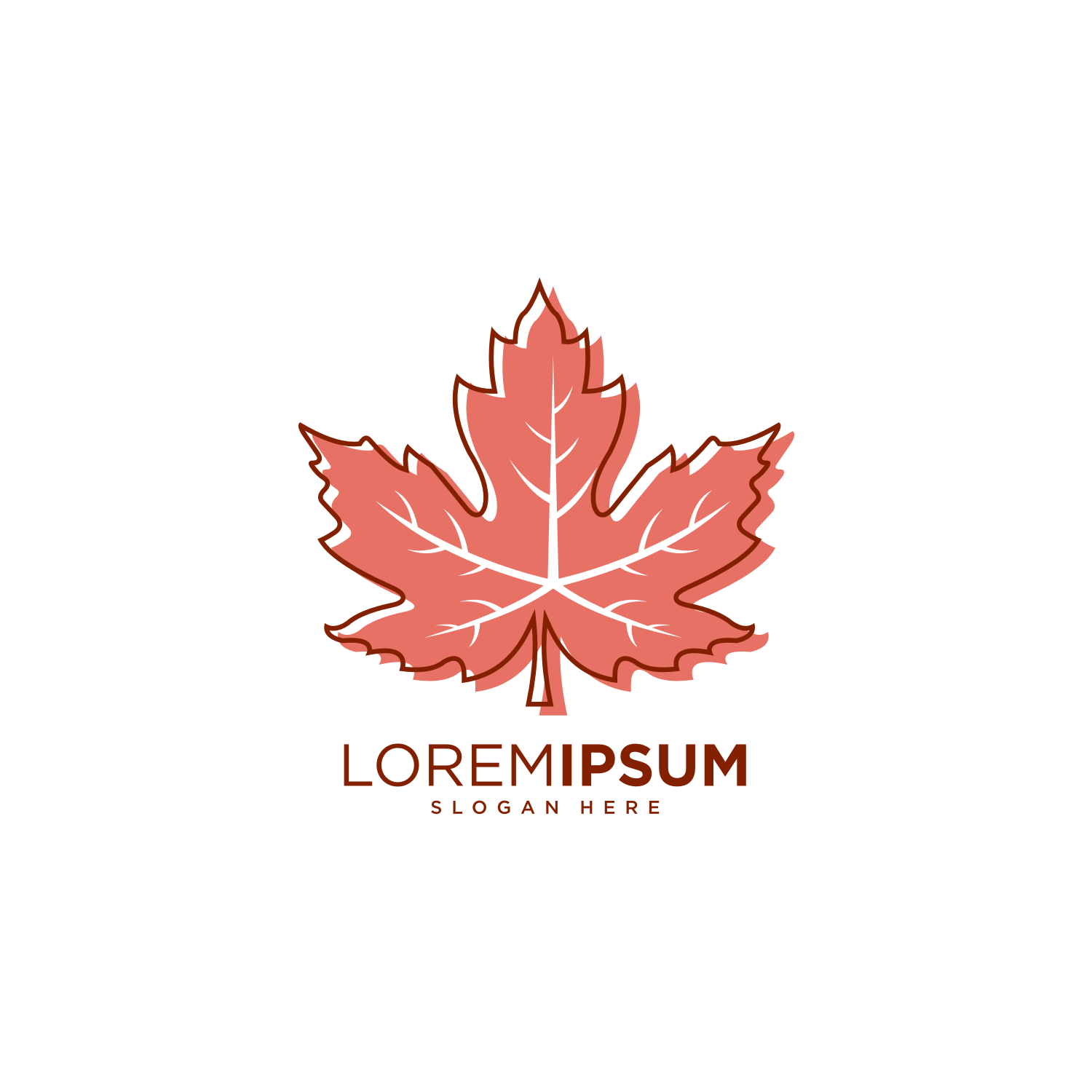 Maple Leaf Logo Vector Design presentation.