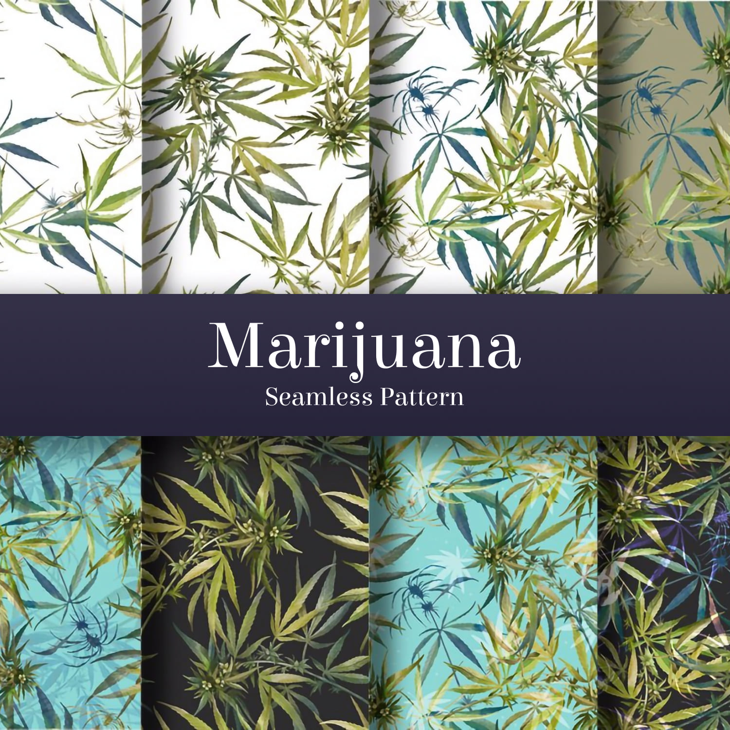 Marijuana seamless pattern - main image preview.