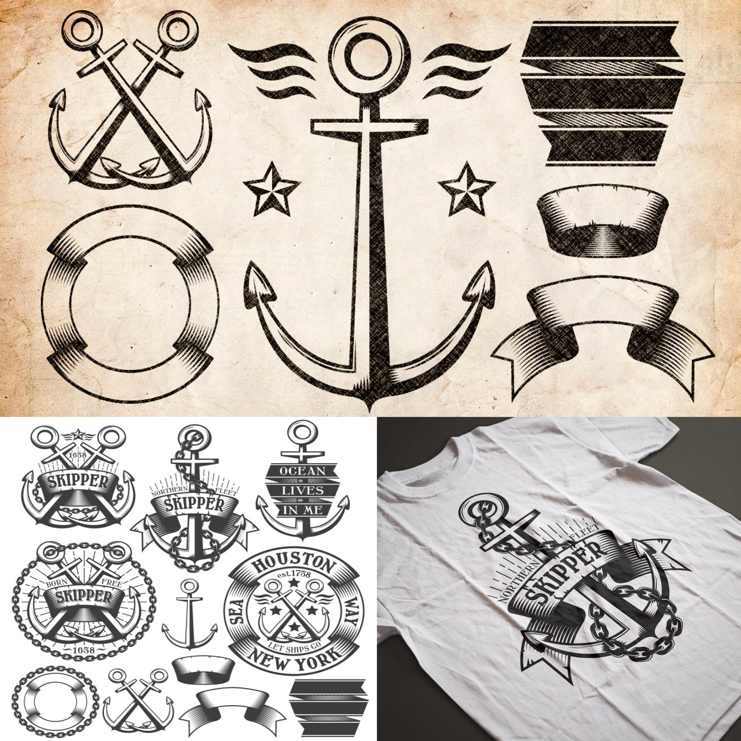 Marine Anchor Logos.