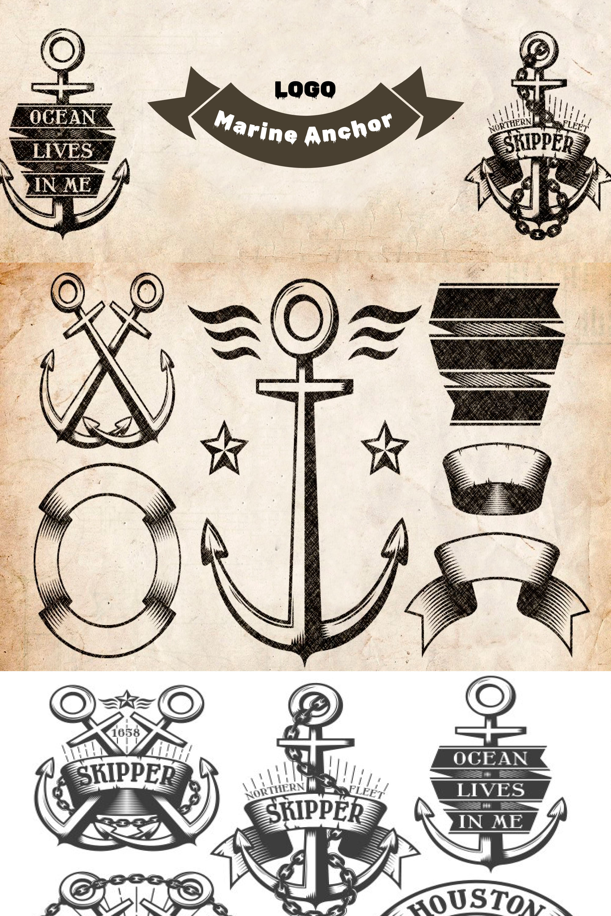 marine anchor logos pinterest