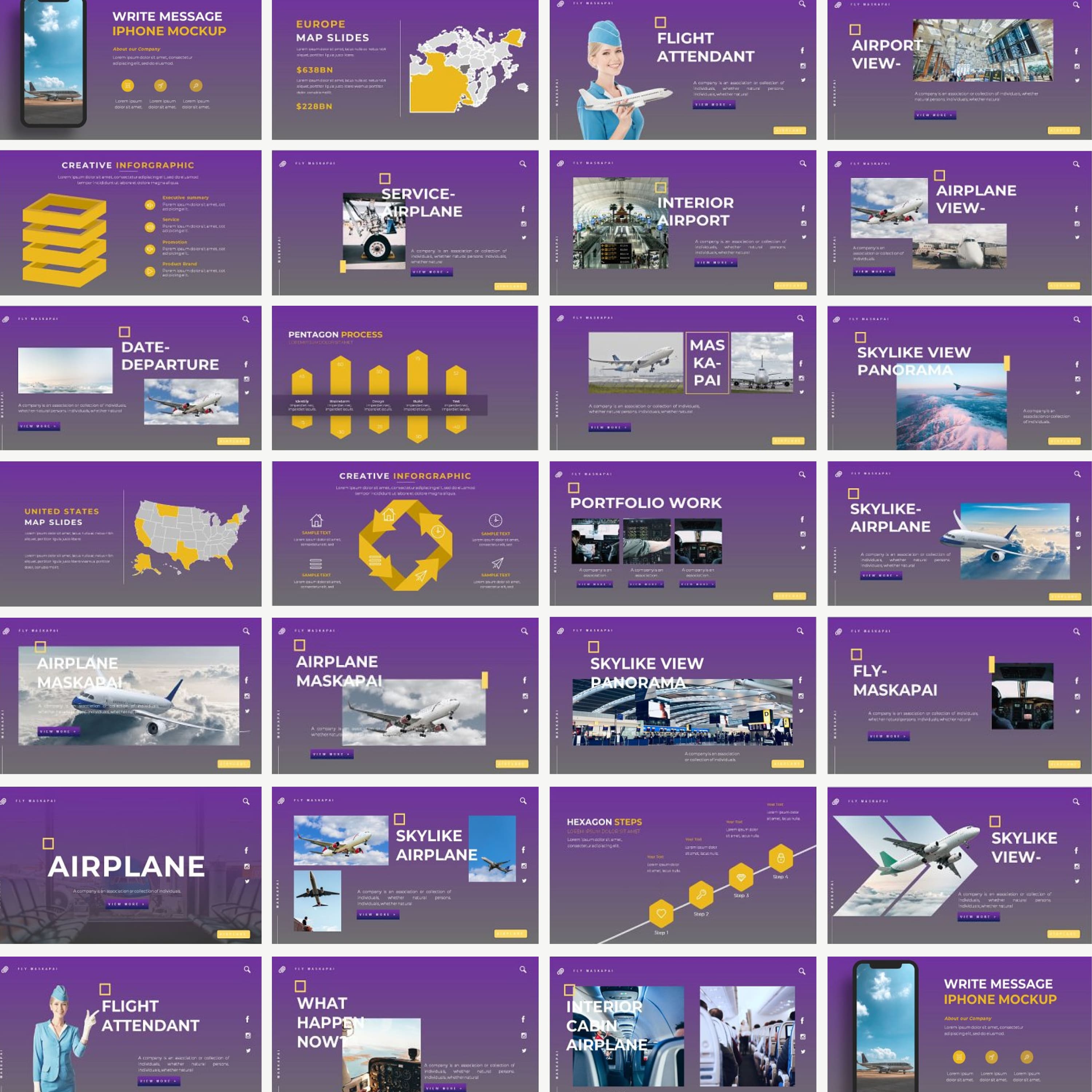 Maskapai airline powerpoint created by Barland Design.
