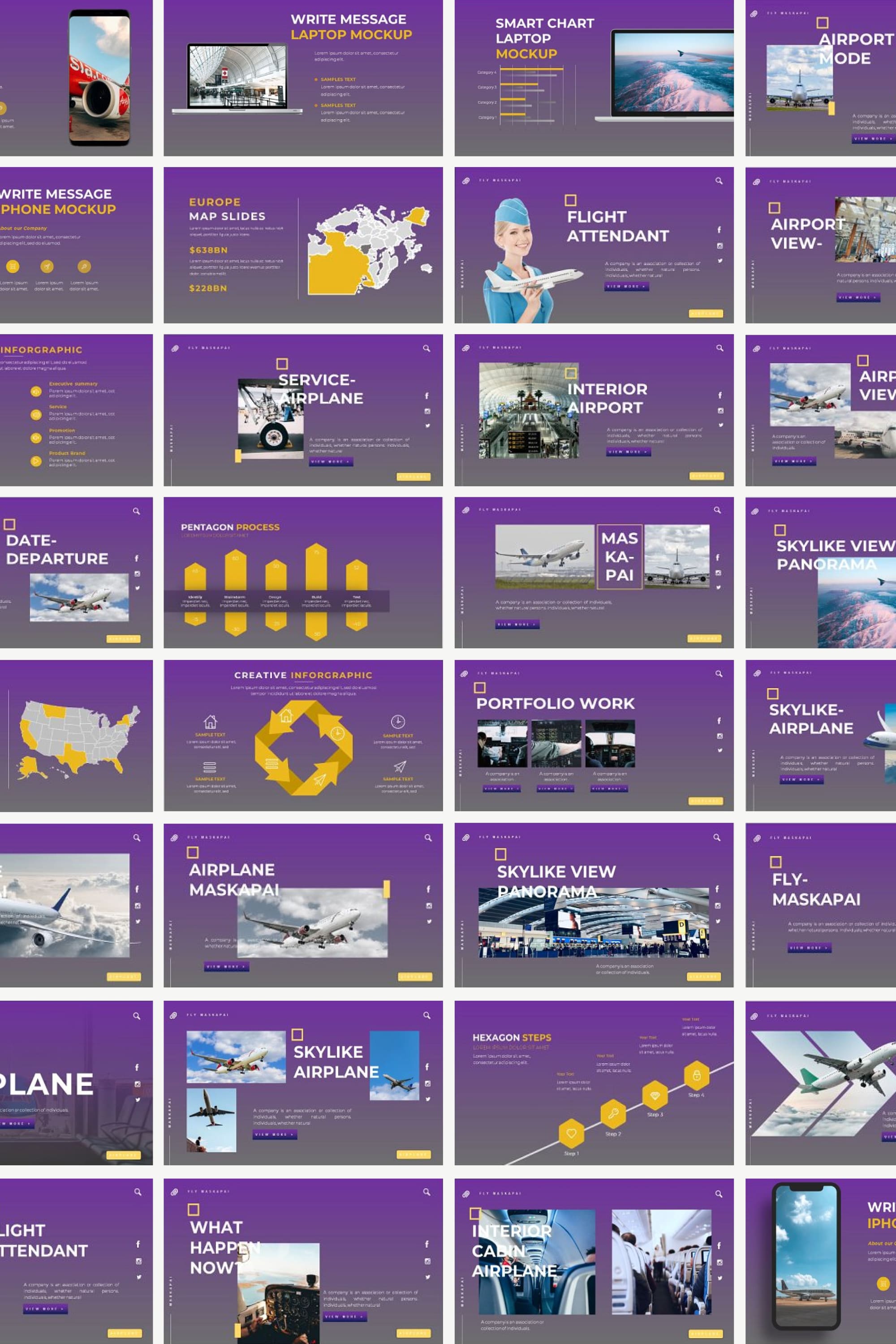 Maskapai airline powerpoint - pinterest image preview.