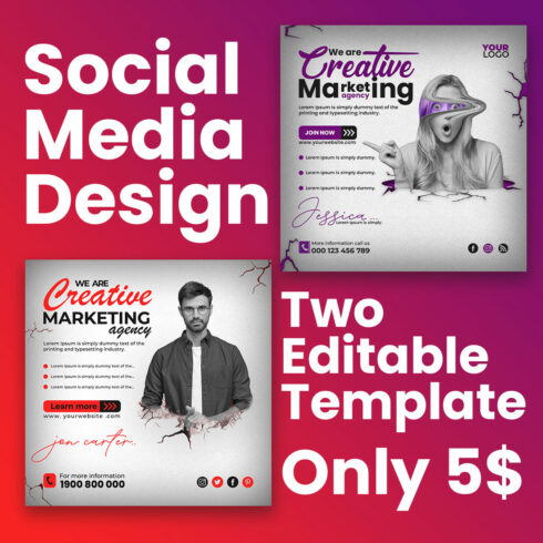 2 Beautiful Social Media Poster Only 5$ cover image.