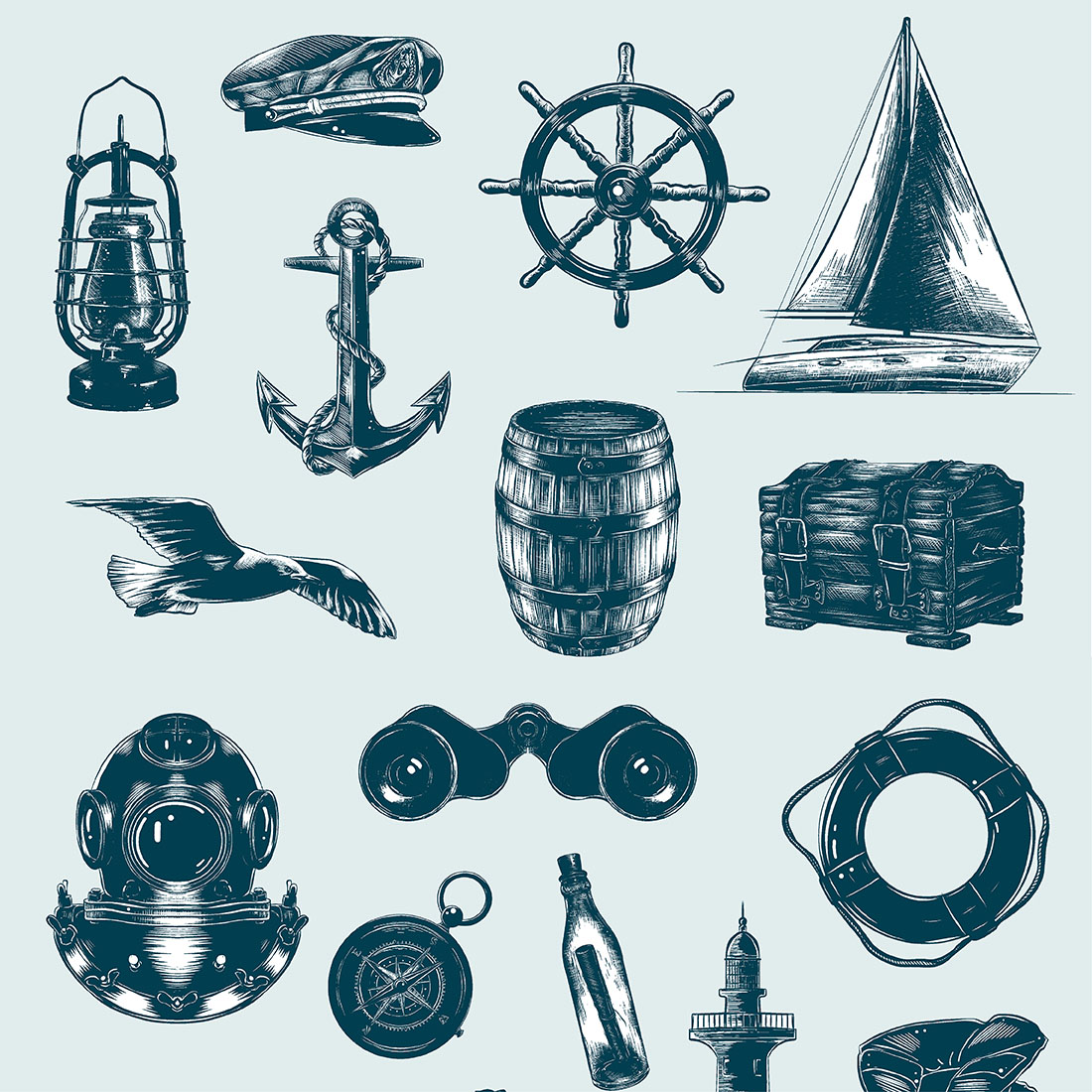 Nautical Hand Drawn Sketches cover image.