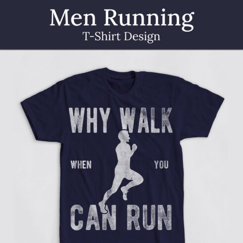 Men Running T-Shirt Design.