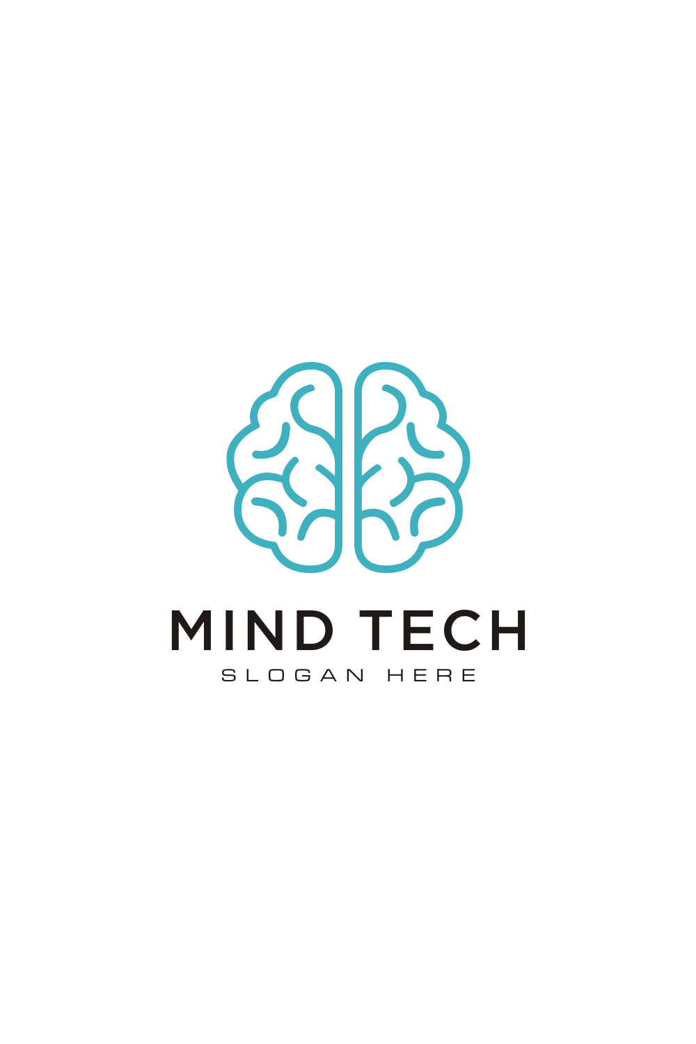 Brain Technology Logo Design Line Style Pinterest preview.