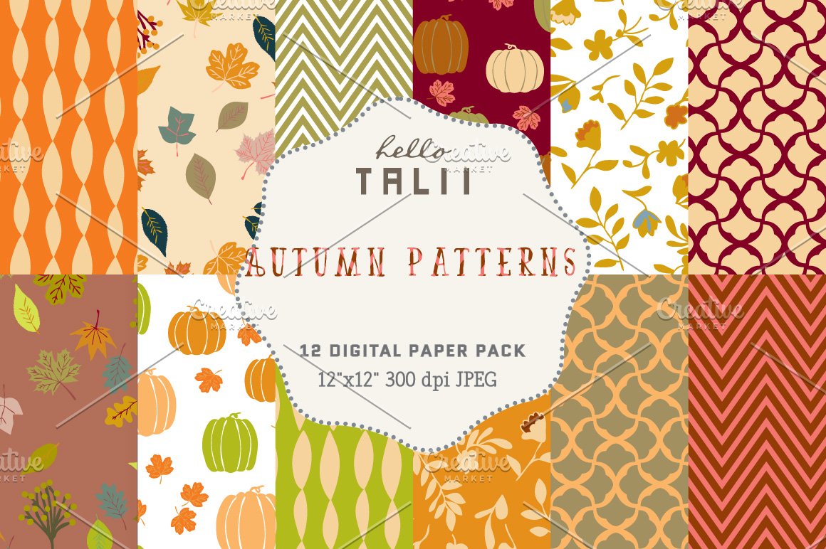 Warm autumn patterns for you.
