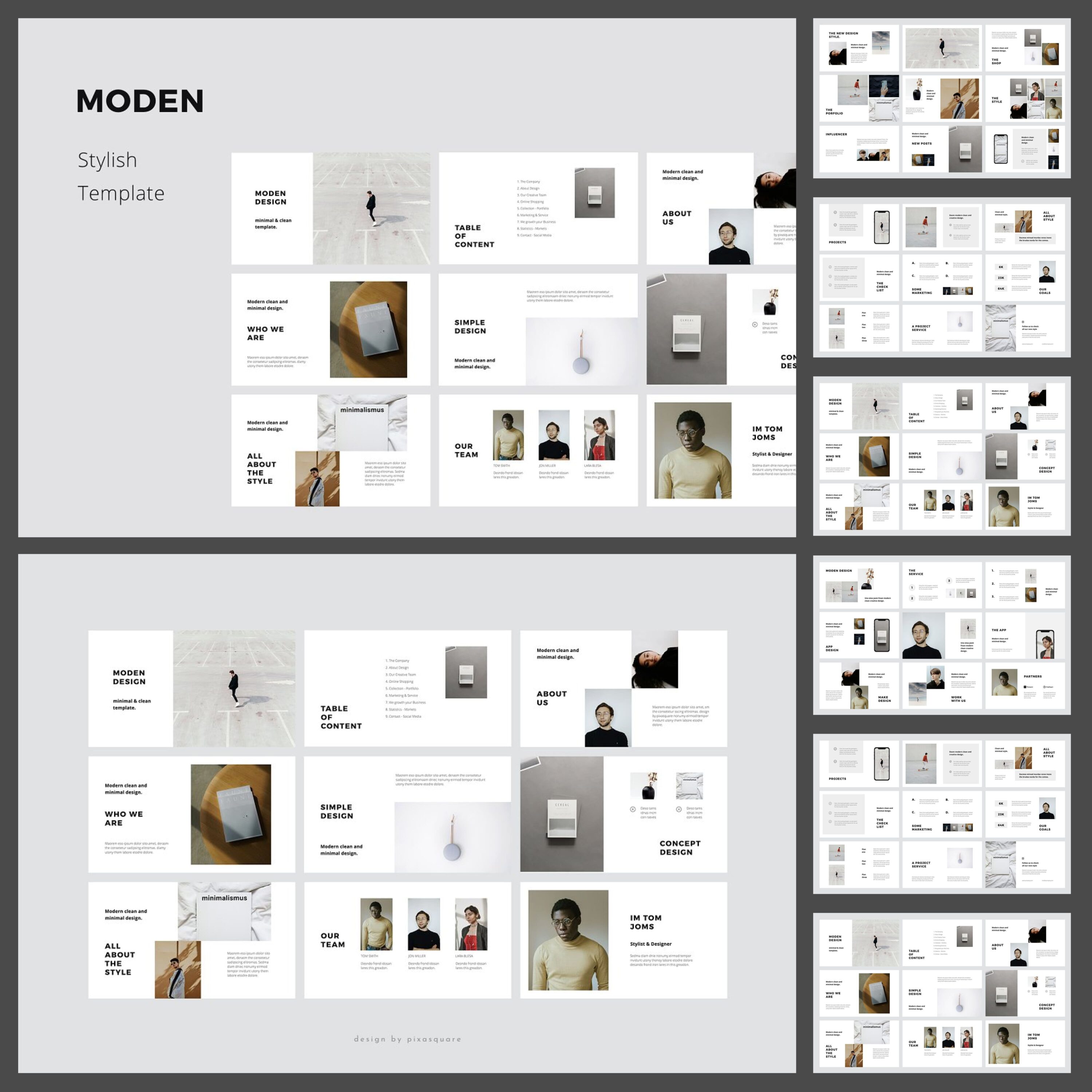 MODEN - Powerpoint Style Template cover.