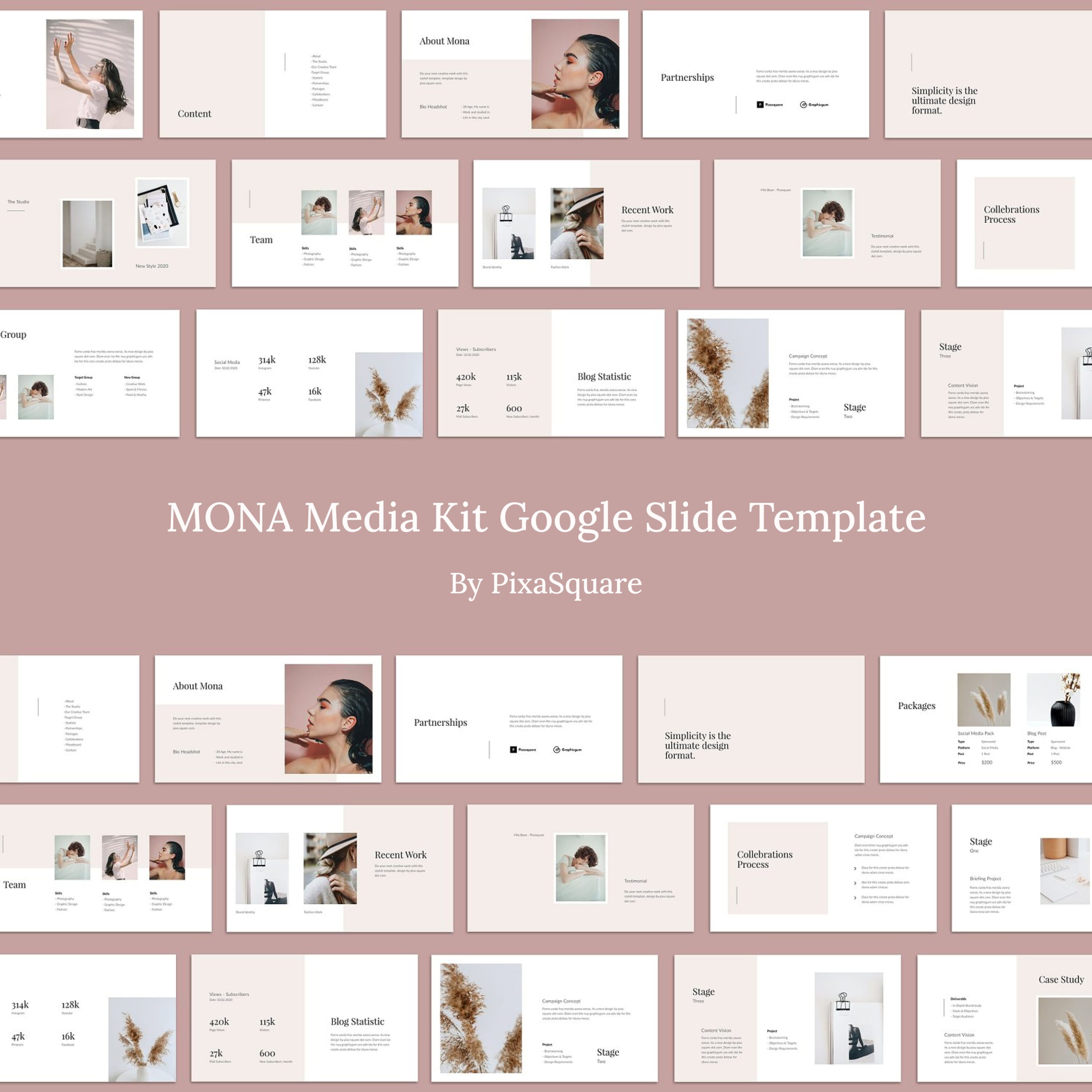 MONA Media Kit Google Slide Template.