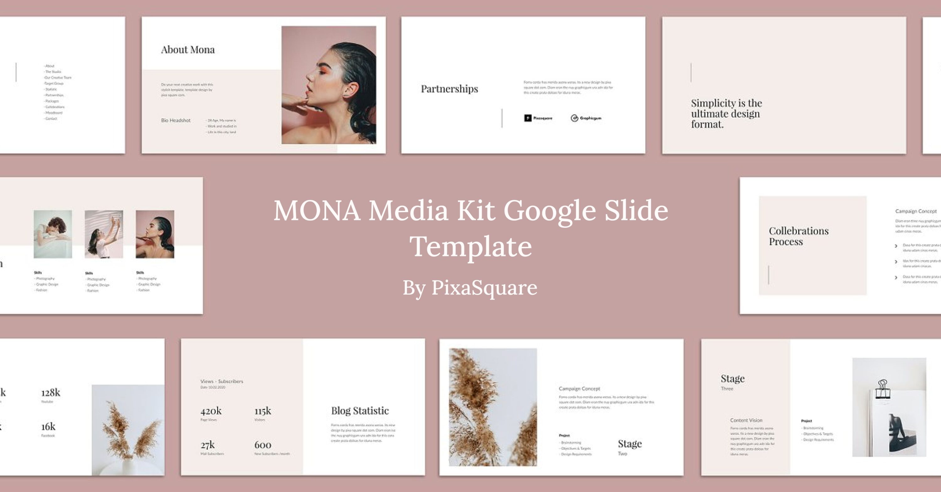 Mona Media Kit Google Slide Template – Masterbundles