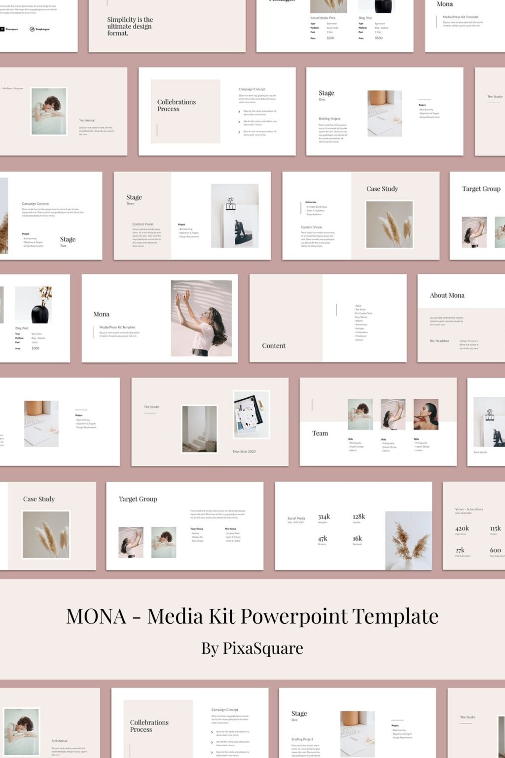 MONA - Media Kit Corporate Powerpoint Template – MasterBundles