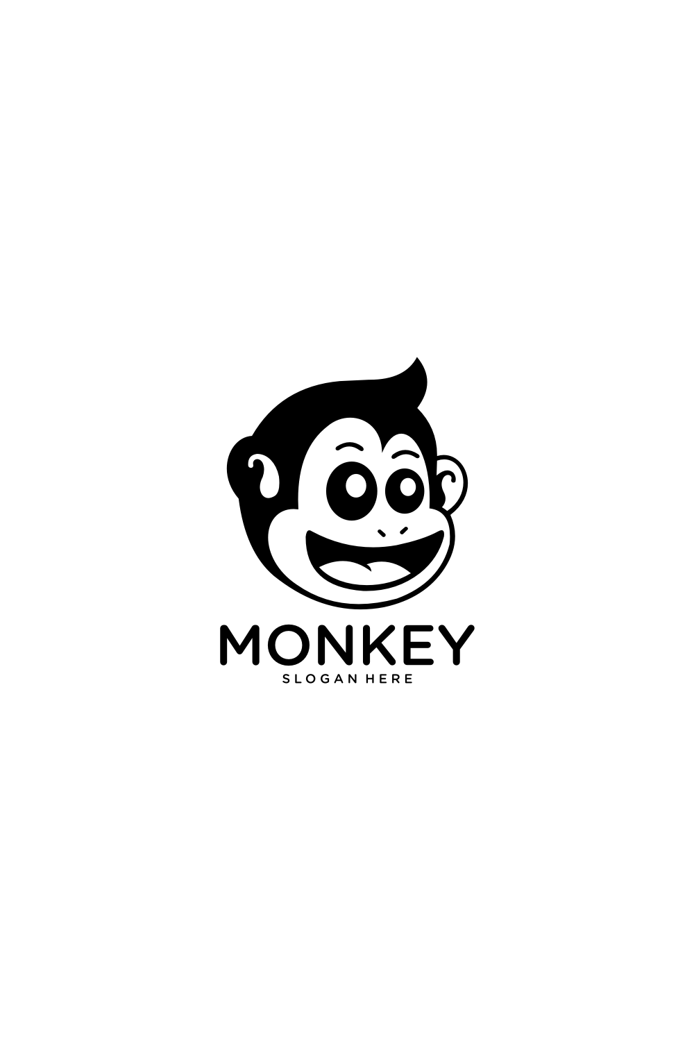 Head Monkey Vector Logo Animal Template Pinterest preview.
