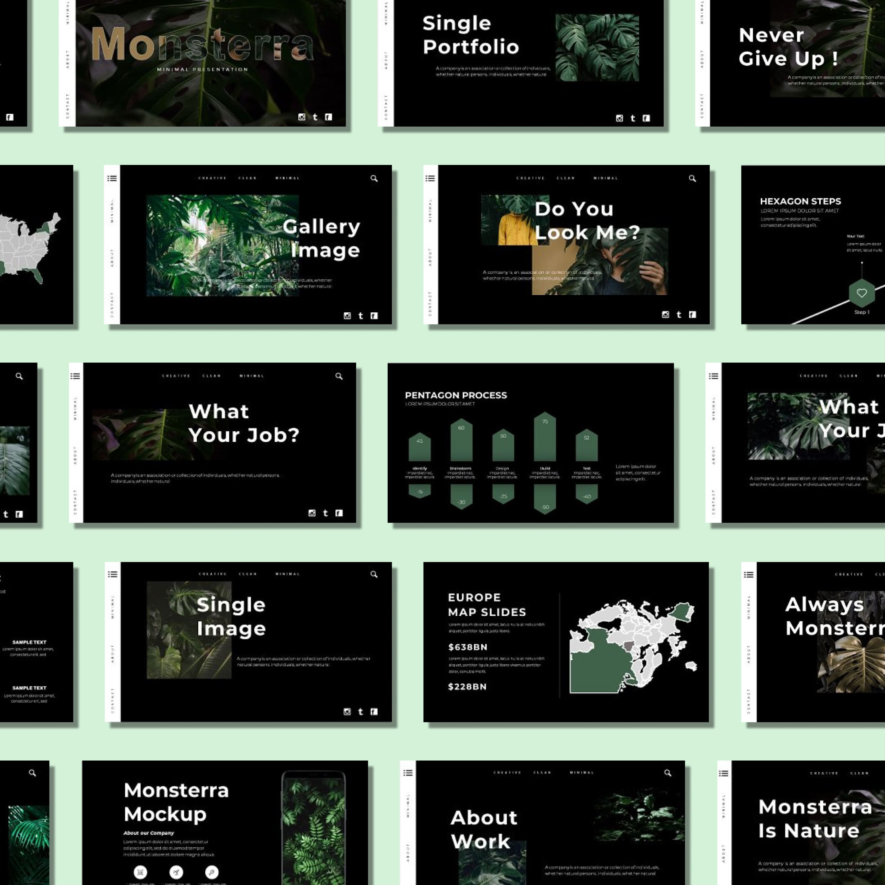 Monsterra - Google Slide Template created by Barland Design.