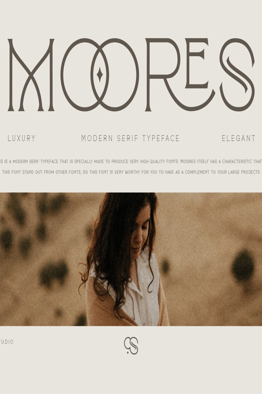 Moores Modern Serif Business Font Pinterest preview.