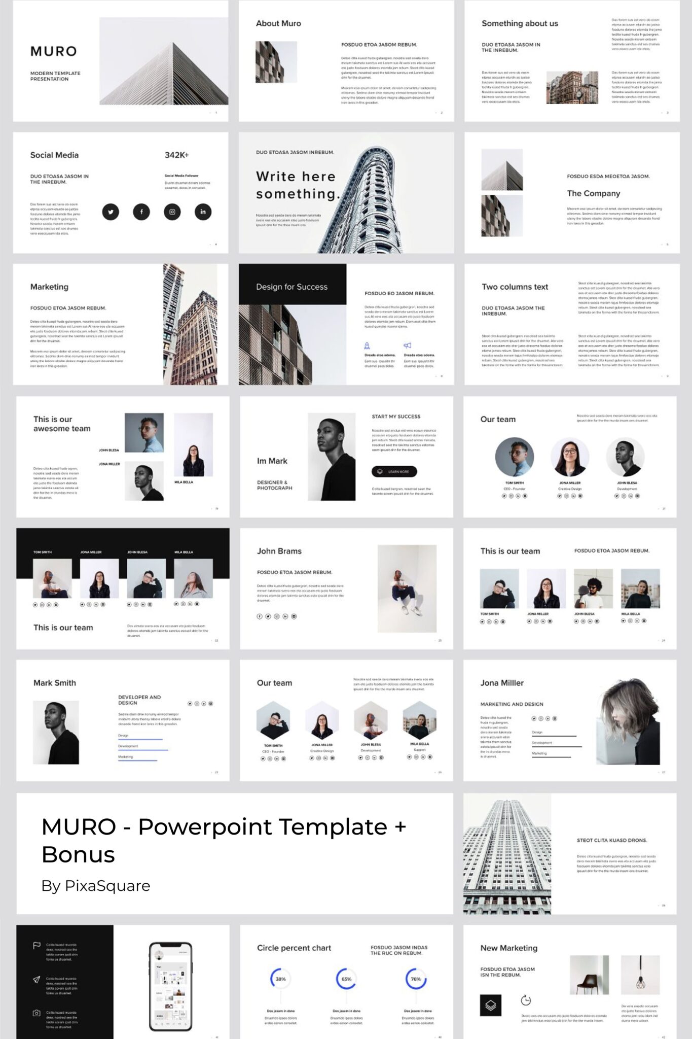 MURO - Powerpoint Template + Bonus – MasterBundles