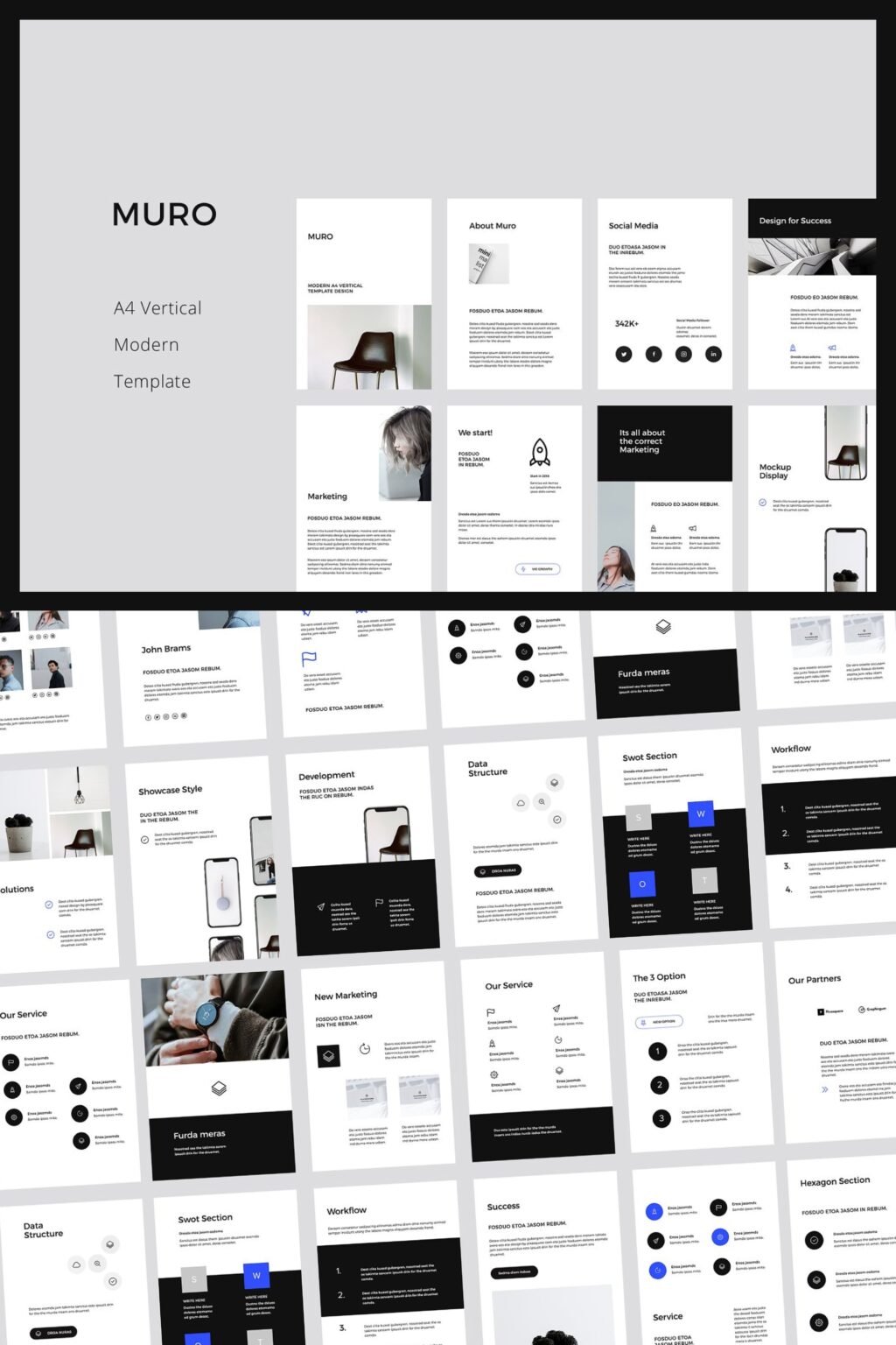 MURO - Powerpoint Vertical Template – MasterBundles