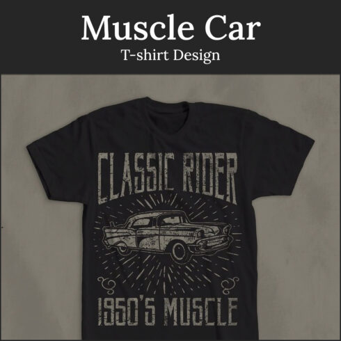 Muscle Car T-shirt Design.