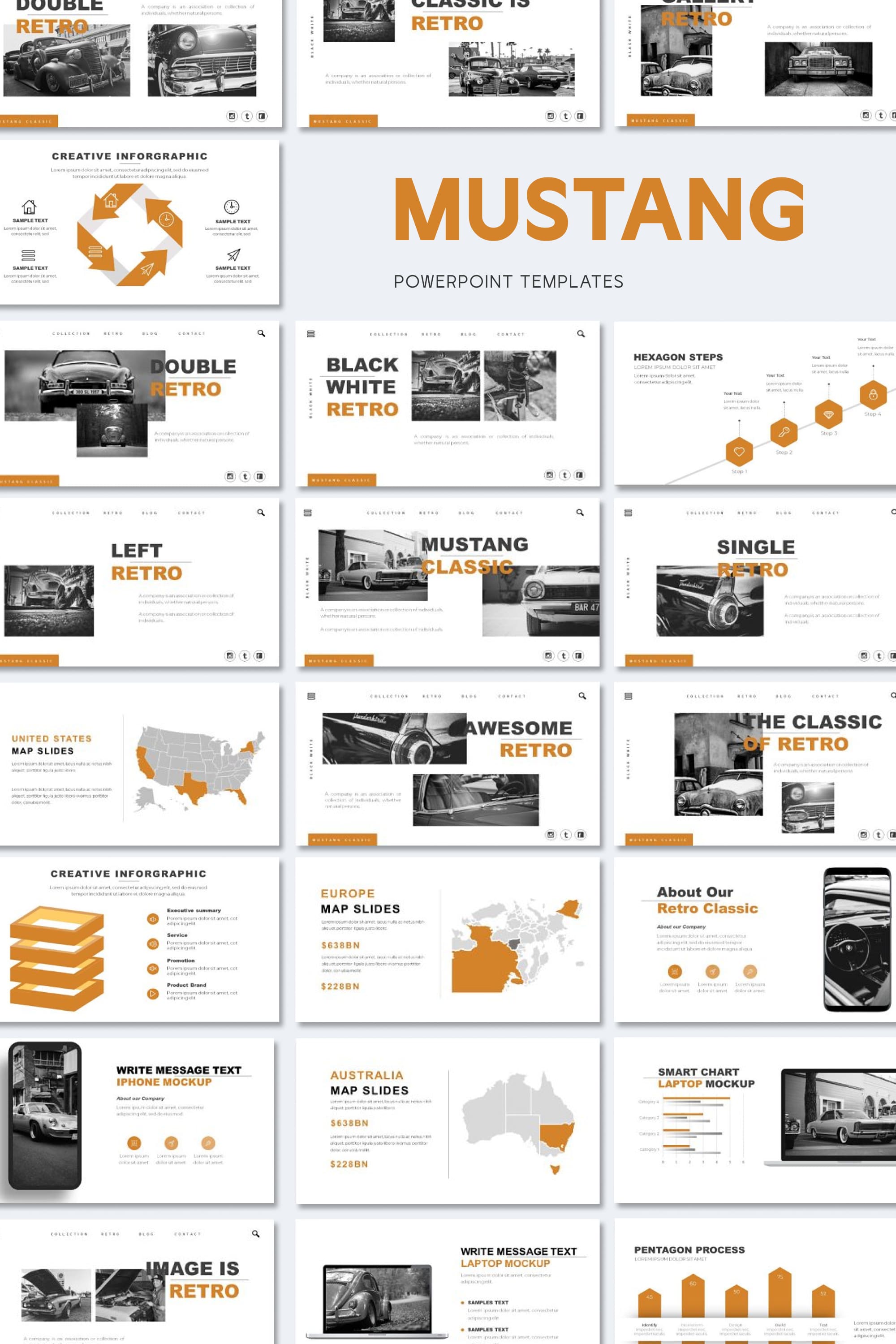 Mustang powerpoint template - pinterest image preview.