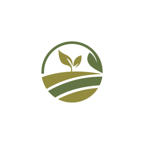 Green Farm Logos Vector Emblem presentation.