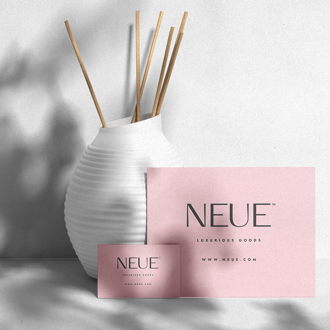 Neue Refined Sans Serif Font business card example.