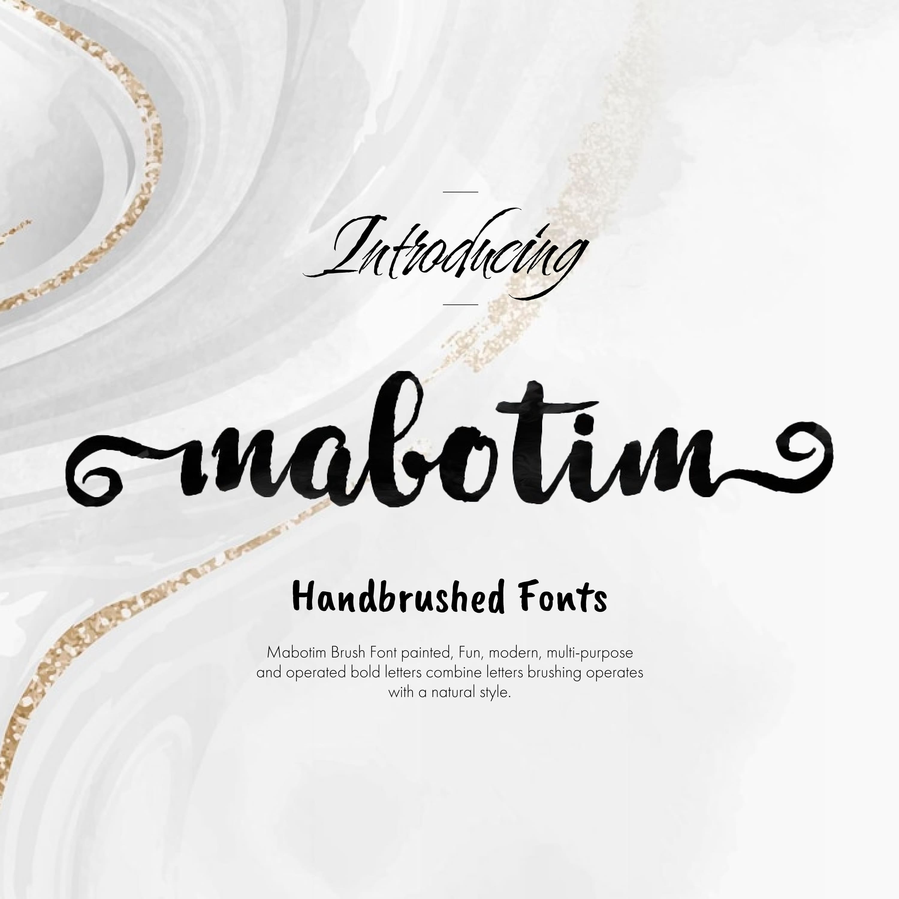 New Mabotim Brush Font cover.