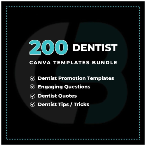 Dentist Canva Templates Bundle cover image.