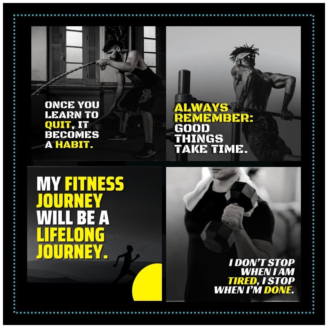 Fitness Coach and GYM Owners Canva Templates Bundle cover image.
